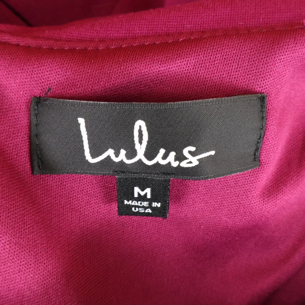 Lulu's Off The‎ Shoulder Dress Womens Size M Pink Stretch Fitted Lined Formal